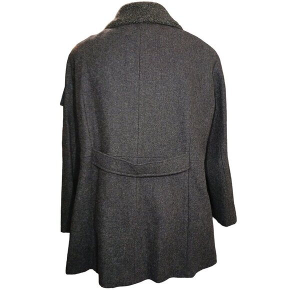 MDP Mario De Pinto Womens Plus Size Gray Wool Coat 50 Inch Bust No Size Tag - Picture 4 of 10
